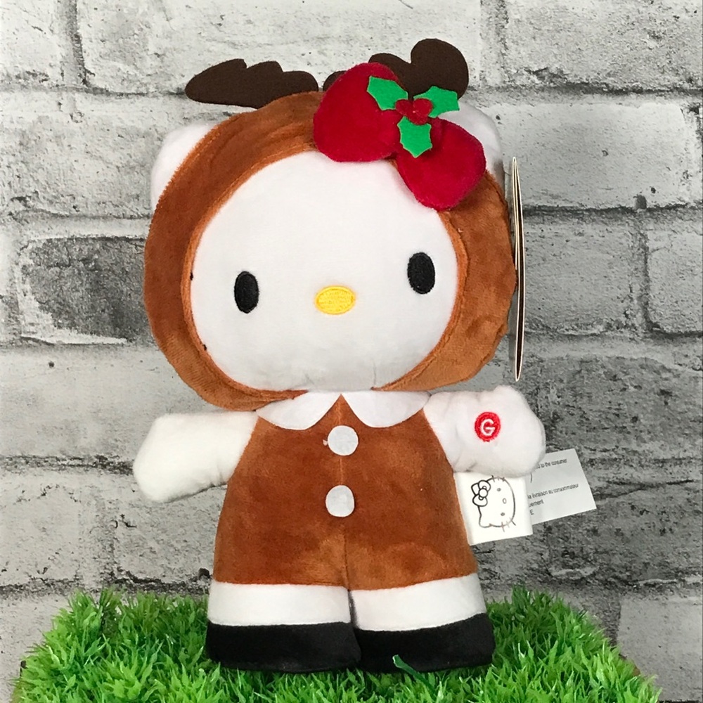 Gemmy Musical and Animated Plush 12.2” Hello Kitty in Reindeer Suit Christmas